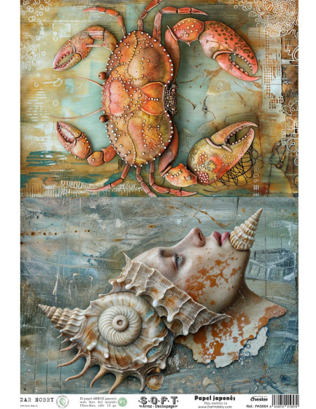 Papel de Arroz Soft 30x41cm. Decoupage PA5664