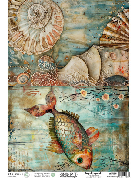 Papel de Arroz Soft 30x41cm. Decoupage PA5667