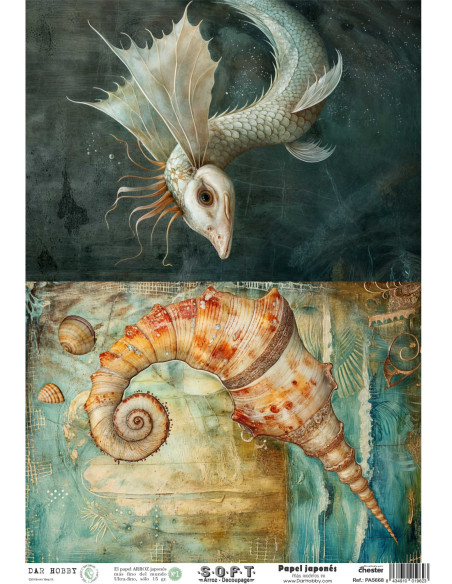 Papel de Arroz Soft 30x41cm. Decoupage PA5668