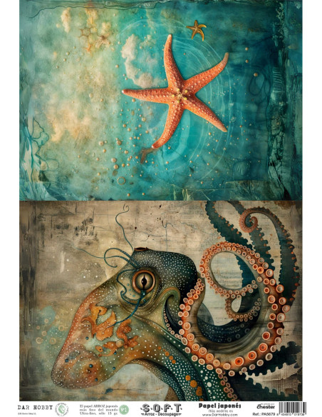 Papel de Arroz Soft 30x41cm. Decoupage PA5679
