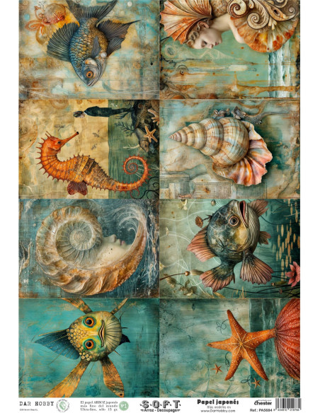 Papel de Arroz Soft 30x41cm. Decoupage PA5684