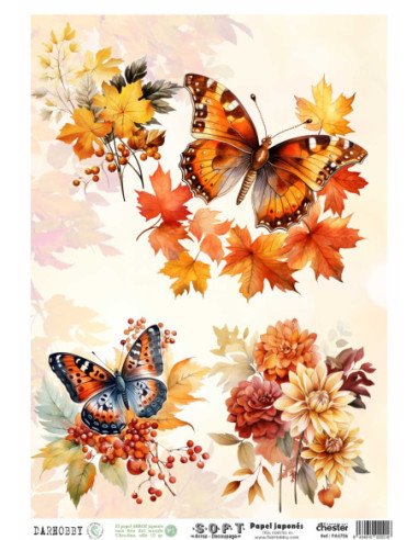 Papel de Arroz Soft 30x41cm. Decoupage PA5706