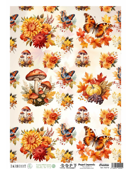 Papel de Arroz Soft 30x41cm. Decoupage PA5710