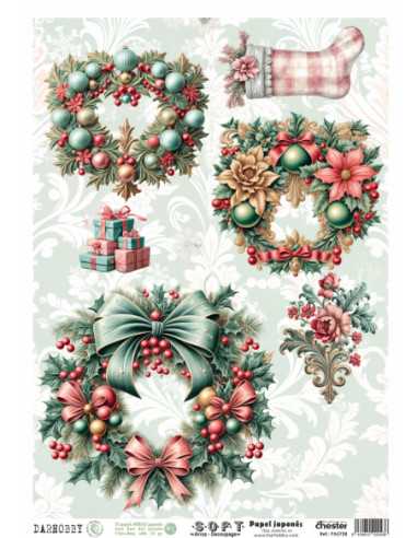 Papel de Arroz Soft 30x41cm. Decoupage PA5728