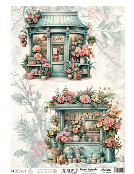 Papel de Arroz Soft 30x41cm. Decoupage PA5735