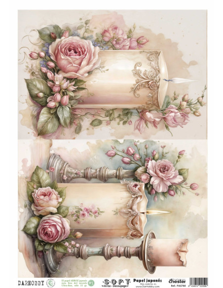 Papel de Arroz Soft 30x41cm. Decoupage PA5744