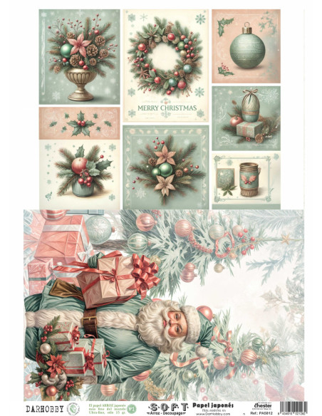 Papel de Arroz Soft 30x41cm. Decoupage PA5812