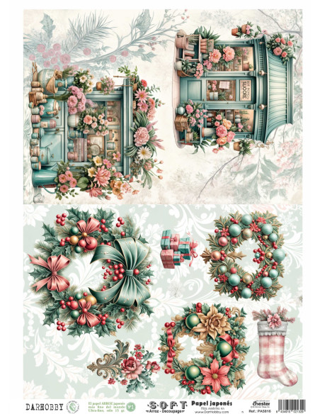 Papel de Arroz Soft 30x41cm. Decoupage PA5816