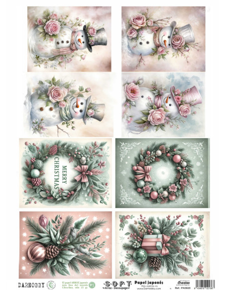 Papel de Arroz Soft 30x41cm. Decoupage PA5820