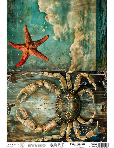 Set 8 papeles de Arroz Japnés Soft 30x42cm PASET053