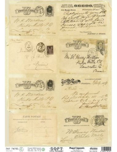 Set 8 papeles de Arroz Japnés Soft 30x42cm PASET006