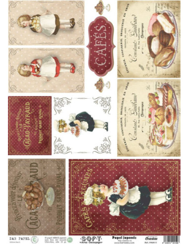 Set 8 papeles de Arroz Japnés Soft 30x42cm PASET012