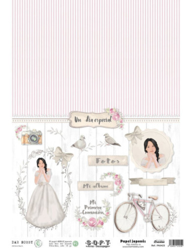 Set 8 papeles de Arroz Japnés Soft 30x42cm PASET013