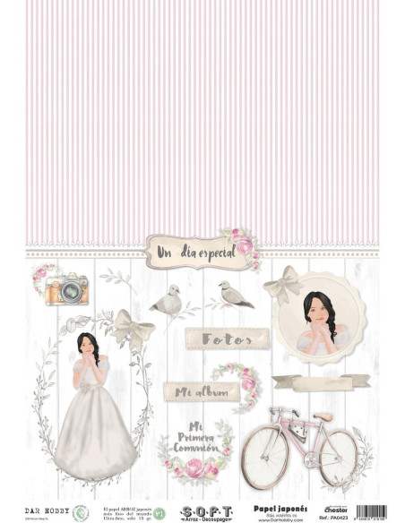 Set 8 papeles de Arroz Japnés Soft 30x42cm PASET013