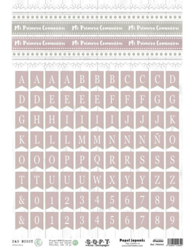 Set 8 papeles de Arroz Japnés Soft 30x42cm PASET013