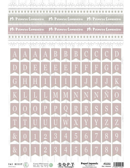 Set 8 papeles de Arroz Japnés Soft 30x42cm PASET013
