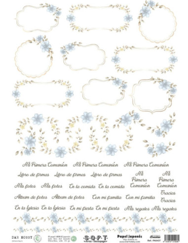 Set 8 papeles de Arroz Japnés Soft 30x42cm PASET014