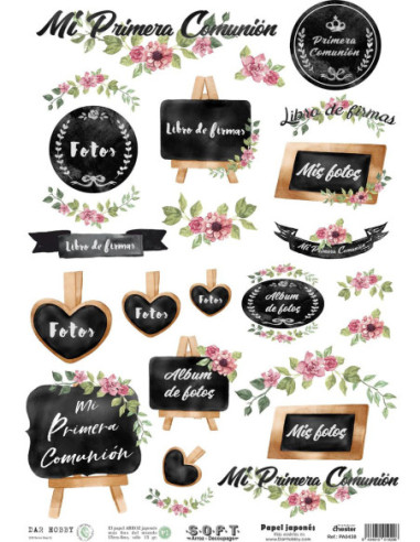 Set 8 papeles de Arroz Japnés Soft 30x42cm PASET014