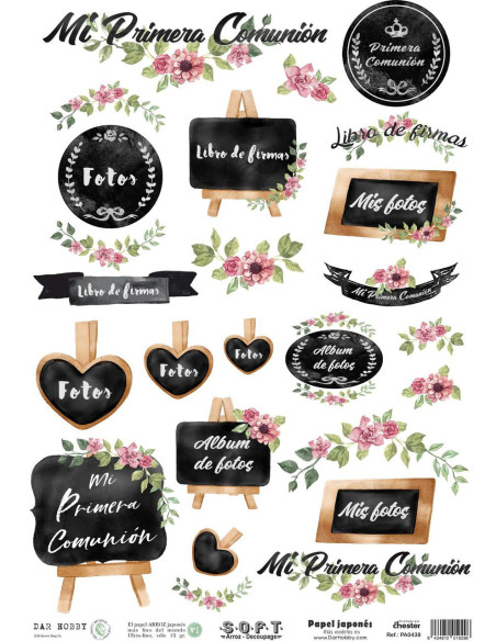 Set 8 papeles de Arroz Japnés Soft 30x42cm PASET014