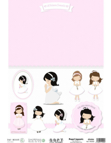 Set 8 papeles de Arroz Japnés Soft 30x42cm PASET015