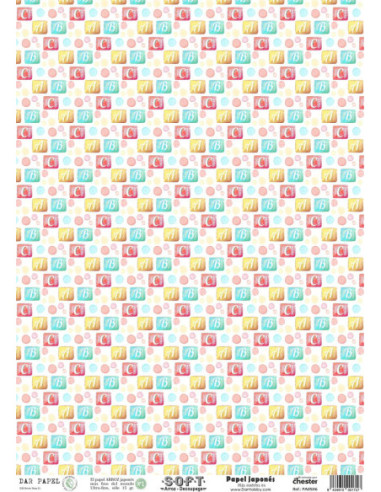 Set 8 papeles de Arroz Japnés Soft 30x42cm PASET017