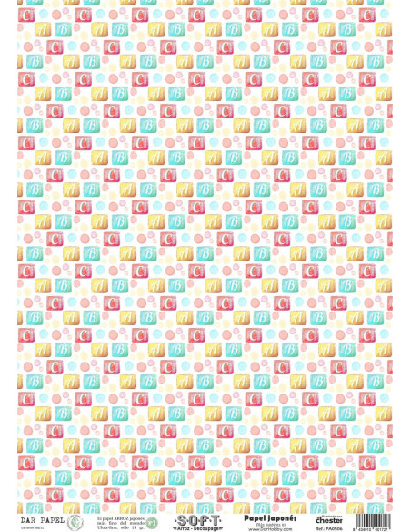 Set 8 papeles de Arroz Japnés Soft 30x42cm PASET017
