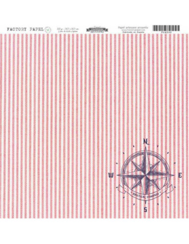 Papel Scrapbooking Artesano Premium NAUTICO 30,5X30,5CM. A 280 GR.  PSAC040