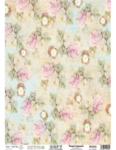 Set 8 papeles de Arroz Japnés Soft 30x42cm PASET019