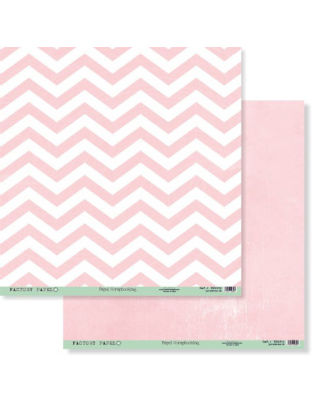 Papel scrapbooking 30,5x30,5cm. De 180 gr. doble cara "Estoy Rayada" PS1036