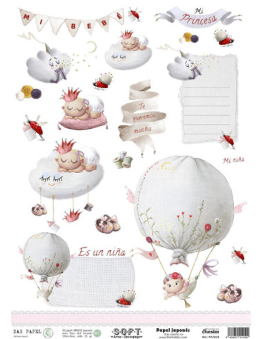 Set 8 papeles de Arroz Japnés Soft 30x42cm PASET029