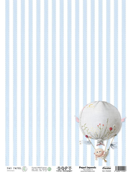 Set 8 papeles de Arroz Japnés Soft 30x42cm PASET029
