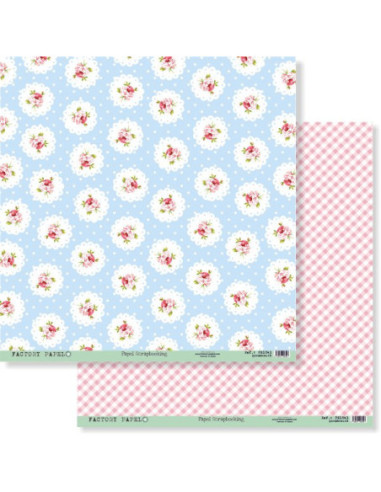 Papel scrapbooking 30,5x30,5cm. De 180 gr. doble cara "Shabby Chic" PS1041