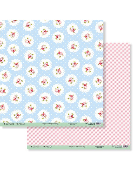 Papel scrapbooking 30,5x30,5cm. De 180 gr. doble cara "Shabby Chic" PS1041