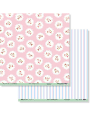 Papel scrapbooking 30,5x30,5cm. De 180 gr. doble cara "Shabby Chic" PS1044