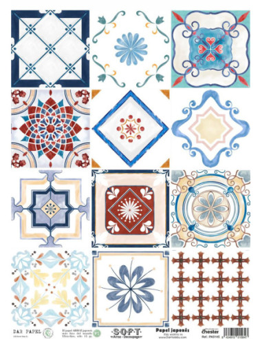 Set 8 papeles de Arroz Japnés Soft 30x42cm PASET040
