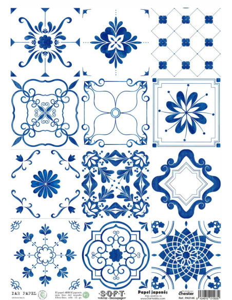 Set 8 papeles de Arroz Japnés Soft 30x42cm PASET040