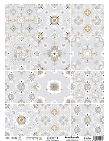 Set 8 papeles de Arroz Japnés Soft 30x42cm PASET040