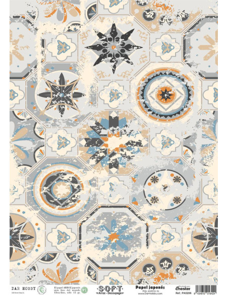 Set 8 papeles de Arroz Japnés Soft 30x42cm PASET040