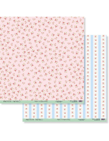 Papel scrapbooking 30,5x30,5cm. De 180 gr. doble cara "Shabby Chic" PS1046