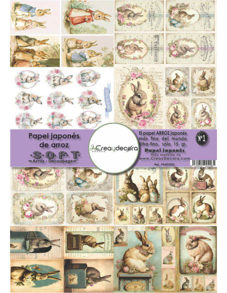Set 8 papeles de Arroz Japnés Soft 30x42cm PASET050