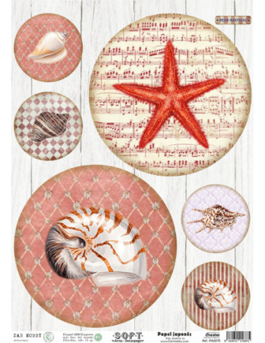 Set 8 papeles de Arroz Japnés Soft 30x42cm PASET052