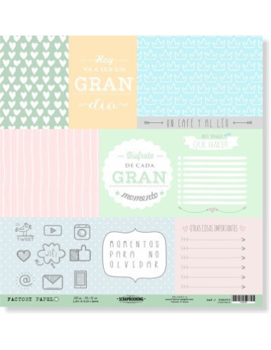 Papel scrapbooking Artesano Premium 30,5x30,5cm. 280 gr. Una cara PS2030