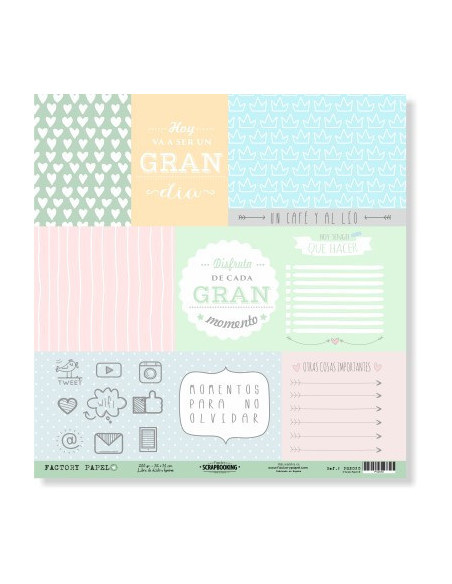 Papel scrapbooking Artesano Premium 30,5x30,5cm. 280 gr. Una cara PS2030