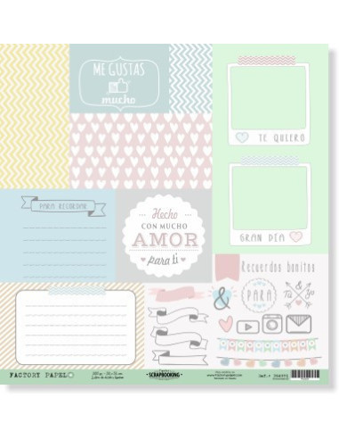 Papel scrapbooking Artesano Premium 30,5x30,5cm. 280 gr. Una cara PS2031