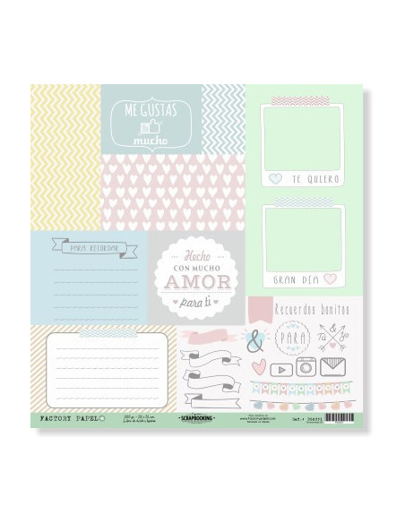 Papel scrapbooking Artesano Premium 30,5x30,5cm. 280 gr. Una cara PS2031
