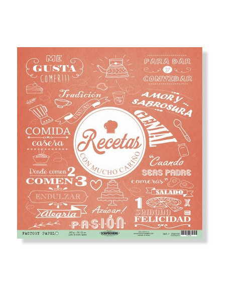 Papel scrapbooking Artesano Premium 30,5x30,5cm. 280 gr. Una cara PS2300